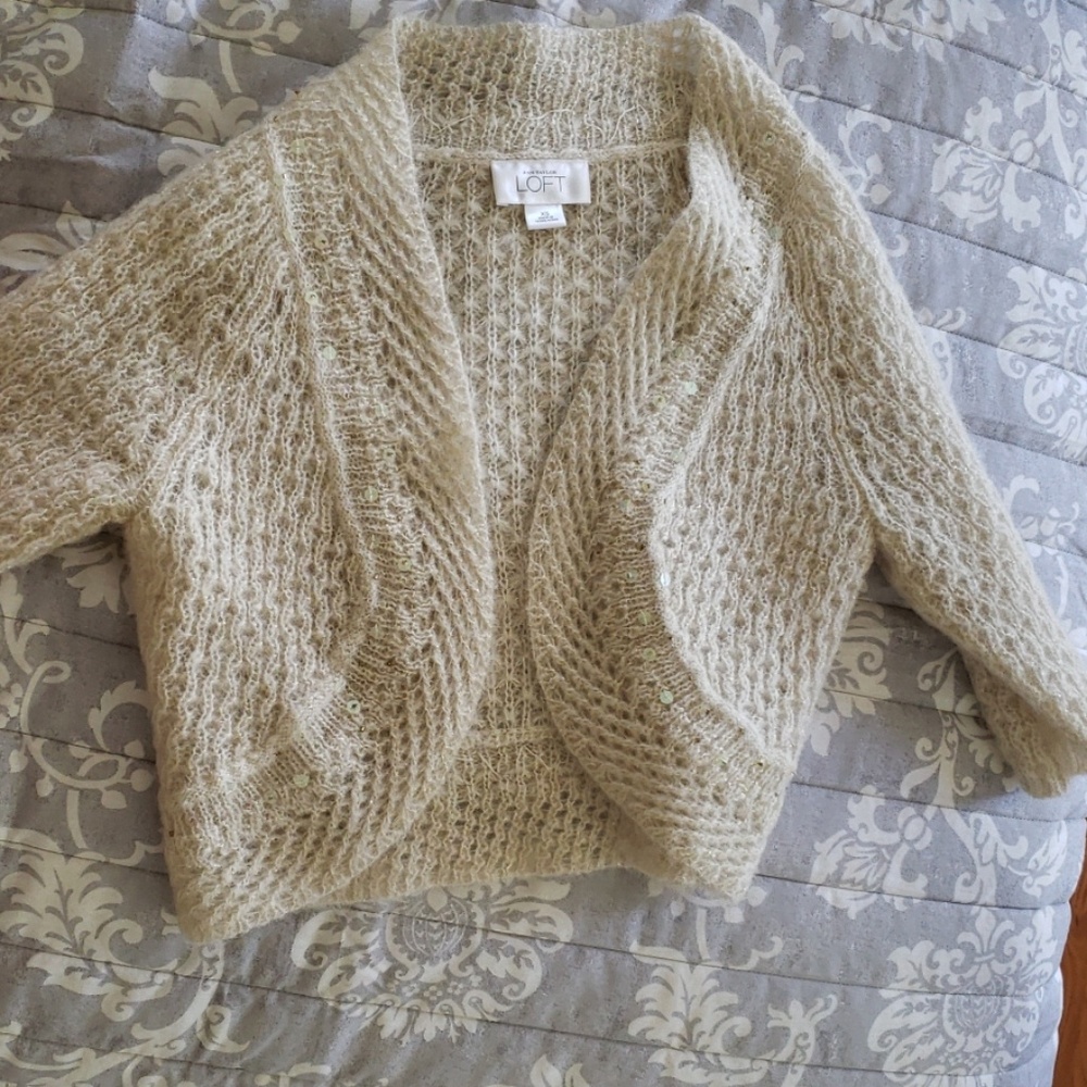 Ann Taylor Loft wool and mohair shrug